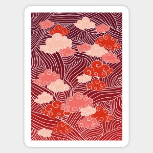 Wavy clouds pattern Sticker